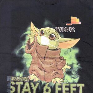 PWC Baby Yoda Adult Black X-Large NOS T-Shirt